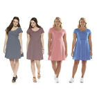 NWT Juniors' Plus Size SO Cap-Sleeve Stripes Skater Dress in 4 Colors Size 1X/2X