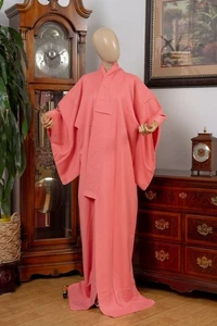DEAR VANILLA JAPANESE TANGO CHIRIMEN SILK IROMUJI KIMONO WOMEN'S AUTHENTIC JAPAN - Picture 1 of 8
