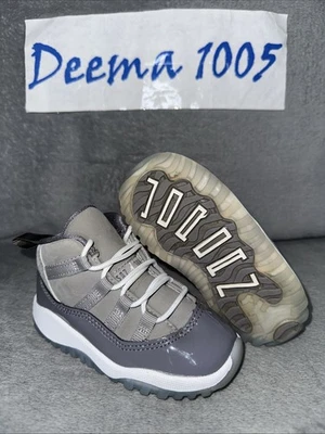 Toddler Air Jordan 11 Retro Athletic Shoes ‘Cool Grey’ 378040 005 - Size 6C - Image 1 of 4