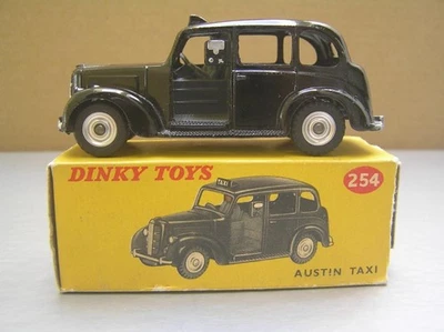 Dinky Toys 254 Austin England Taxi black with spun hubs NM+ in Box - Image 1 of 4