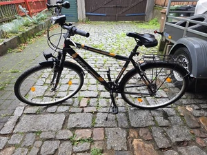 Prophete Rex Stahl Alu Trekking Fahrrad 28" Herrenrad Mit Gepäckträger - Bild 1 von 8