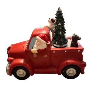Vintage PAC Weihnachten Santa LKW drehender Baum Musik Lichter Hunde getestet funktioniert - Bild 1 von 13