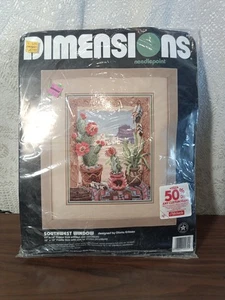 #2434 DIMENSIONS 1995 GLORIA ERIKSEN "SOUTHWEST WINDOW" NEEDLEPOINT KIT - Picture 1 of 4