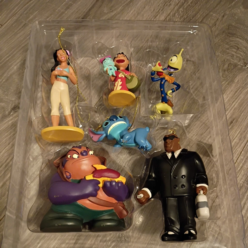 RARE DISNEY VINTAGE LILO AND STITCH STORYBOOK ORNAMENT SET! - Image 1 of 4
