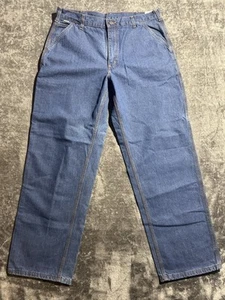Pantalones de Trabajo Carhartt Denim Jeans FR Original Calce Peto Carpintero Talla 36x32 Nuevos con Etiquetas - Imagen 1 de 11