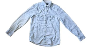 Asos Cotton Shacket Light Jacket Botton Up Shirt in Grey Mens Size Small - Picture 1 of 2
