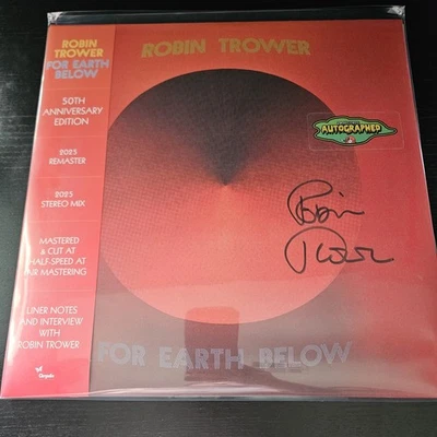 Robin Trower For Earth Below 50th Anniversary Edition Autographed 2xLP - Image 1 of 4