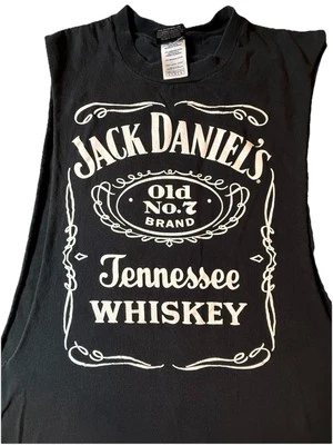 THRASHED -Jack Daniel’s  Old No. 7 Graphic Sleeveless (Thrashed T-Shirt  L Black - Image 1 of 4