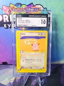 Pokémon Skyridge Set Finitura Regolare Cleffa eReader 48/144 CGC 10! SK7 - Foto 1 di 2