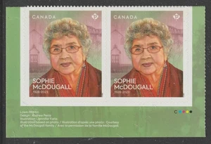 Par de placas de horz Sophie McDougall líderes indígenas de Canadá MNH 2025 - Imagen 1 de 1
