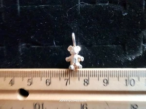 Vintage Sterling Teddy Bear Bracelet/Necklace Charm/Pendant Tested+ - Picture 1 of 2