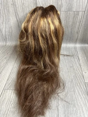 半人头发/合成假发 26 英寸赤褐色带花边和婴儿头发 C27 — 第 1/4 张图片