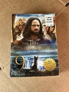 The Ten Commandments Mini-Series DVD Set Includes 9 Bonus Bible Movies New - Bild 1 von 2