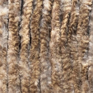 Flauschvorhang braun beige aus Chenille 90 x 220 cm Camping Caravan Wohnwagen - Bild 1 von 9