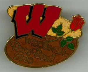 NCAA football pin - Wisconsin Badgers - Rose Bowl 2000 - college sport badge - Picture 1 of 1