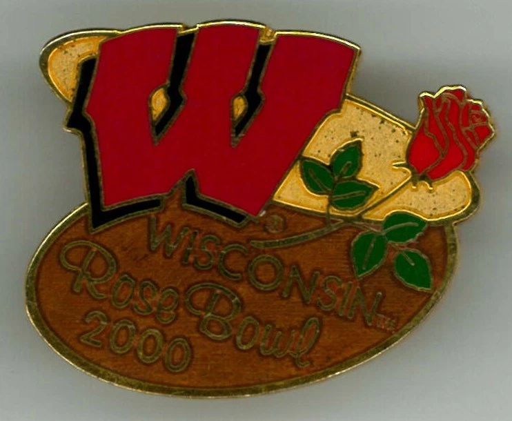 NCAA football pin - Wisconsin Badgers - Rose Bowl 2000 - college sport badge - Image 1 of 1