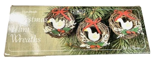 Vintage Handmade Mini Christmas Holiday WREATHS Ducks 1985 Taiwan Original Box - Picture 1 of 12