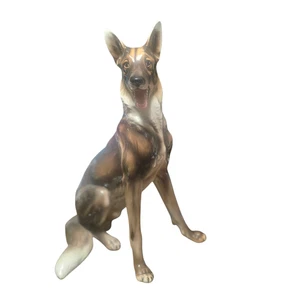 Vintage Keramos Deutscher Schäferhund Figur groß 14" Austria Wien Keramik Stat - Bild 1 von 9