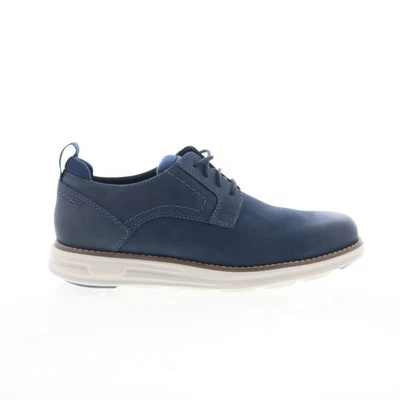 Rockport RM Canton Mens Blue Leather Oxfords & Lace Ups Plain Toe Shoes - Image 1 of 4