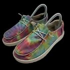 Hey Dude Wendy Womens 6 Wave Tie Dye Slip On Shoes Casual Comfort Retro 90s Boat