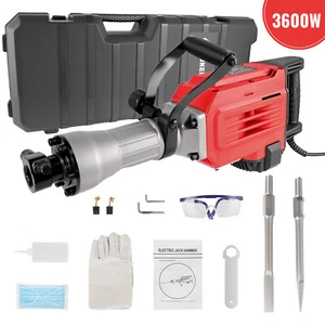240v Electric Demolition Hammer Jack Hammer Drill Concrete Breaker Chisel 3600w - Picture 1 of 14