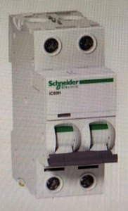 Schneider ACTI9 iC60H MINIATURE CIRCUIT BREAKER 2-Poles 415V C-Curve- 4A Or 6A - Picture 1 of 3