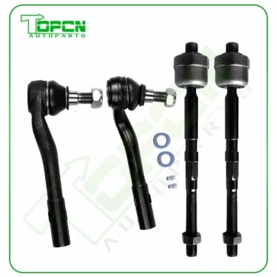 4pcs For 2001-2009 Mercedes Benz C240 C320 CLK 63 Inner/Outer Tie Rod End Links Foto 1 de 4