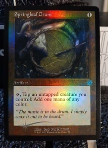 MTG Springleaf Drum 55 Foil Retro Frame The Brothers' War MTG Card  - Picture 1 of 2