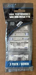 NOS Axis High Performance Microcassette 3er Pack 60 Minuten NEU Leermedien - Bild 1 von 2