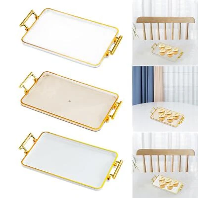 Serving Tray with Handles Jewelry Storage for Living Room Shower Parties - Image 1 of 2