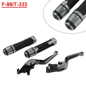 CNC Brake Clutch Levers Handlebar Grips Sets For Speed Triple R DAYTONA Grey - Foto 1 di 10