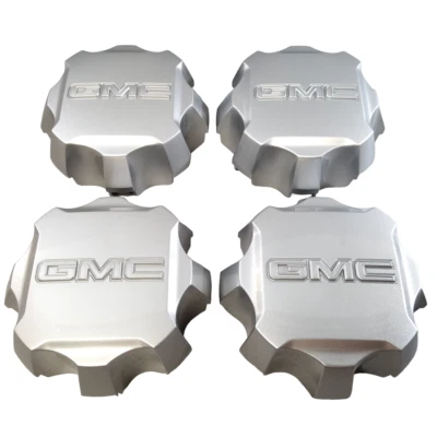 Новый подлинный GM окрашенный центральный колпак колеса подходит 20-25 GMC Sierra 2500 3500 набор из 4 - Изображение 1 из 4