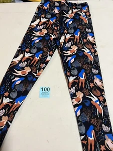 LuLaRoe Tween Leggings #100 Black Mermaids Women Beautiful Size 00-0 - Picture 1 of 2