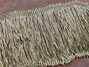 Light Green Chainette Fringe 4" Lampshades Trim Crafts Hobbies Sewing By Yard - Bild 1 von 4