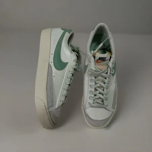 Nike Blazer Low 77 Green Sail Leather Sneakers Shoes Women’s 10.5 Men’s 9.5 - Picture 1 of 5