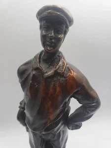 JIJ DESIGN Golfer W/Golf Club Statue Golfer Man Figure Made In India Brass ? - Picture 1 of 23