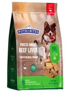 Canature NutriBites Freeze Dried Beef Liver, Dog and Cat Treat 27oz - Picture 1 of 2