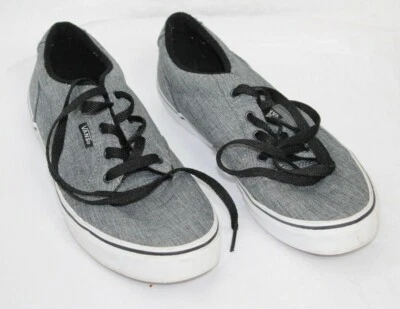 Zapatos de Skateboarding Vans Atwood Talla 7 Juveniles Gris Plano Negro Cordones Foto 1 de 4
