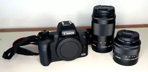 *MINT!* Canon EOS M50 24.1MP Mirrorless Camera + 15-45mm + 55-200mm Lenses - Picture 1 of 24