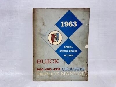 Buick Special 1963, Skylark & Deluxe original OEM chasis taller/manual de servicio Foto 1 de 4