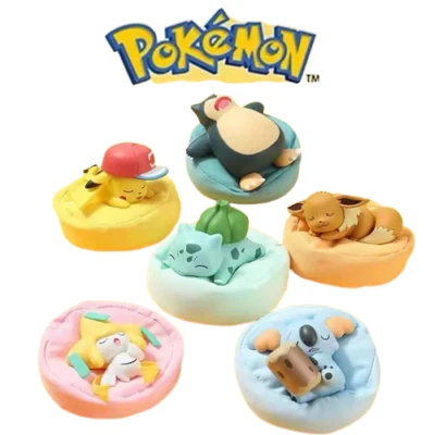 (Conjunto de 6) Novas Figuras de Pelúcia Pikachu Tipo Snorlax Bulbasaur Mascote Brinquedo Pokemons - Imagem 1 de 3