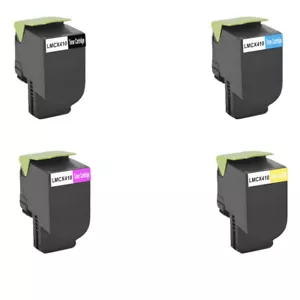 Juego de 4 tóneres para Lexmark CX410e CX410de CX410dte CX510 CX510de CX510dhe CX410 - Imagen 1 de 5