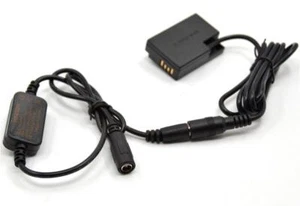 12V-24V Power Cable+LP-E17 DR-E18 Dummy Battery For Canon 250D 760D 800D R8 R100 - Picture 1 of 5