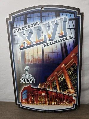 Настенная табличка Super Bowl XLVI (Patriots Vs. Giants) Lucas Oil Stadium дерево  - Изображение 1 из 4