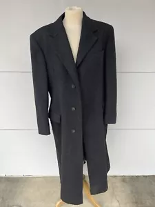Vintage Varsity Menswear Men’s Full Length Grey Trench Coat Sz M - Picture 1 of 8