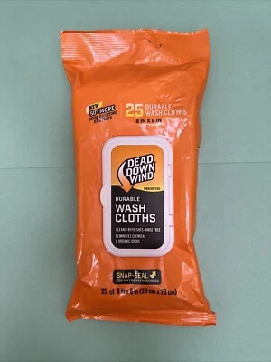 Dead Down Wind Durable Wash Cloths Unscented 25ct Snap Seal - Image 1 of 2