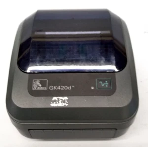 Zebra GK420d Direct Thermal Shipping Label Printer, No Power Cable - Tested - Picture 1 of 7