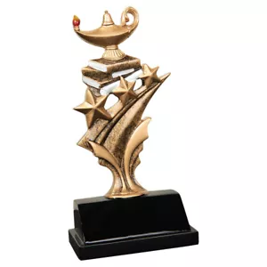 Lámpara de conocimiento de la serie Tri-Star de 5,5" trofeo personalizado gratis - Imagen 1 de 2