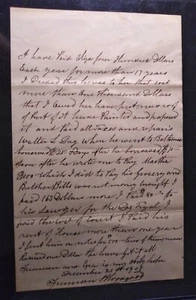 SELTENER ALS HANDGESCHRIEBENER BRIEF, SIGNIERT VON PIONIER FREEMAN BLOODGOOD. 1832-1925. - Bild 1 von 9