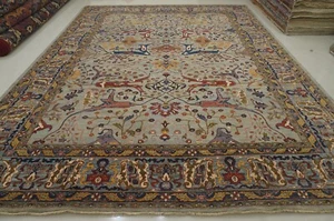 12 x 15 ft Blue Gray Bidjar Afghan Hand Knotted Wool Transitional Oriental Rug - Picture 1 of 21